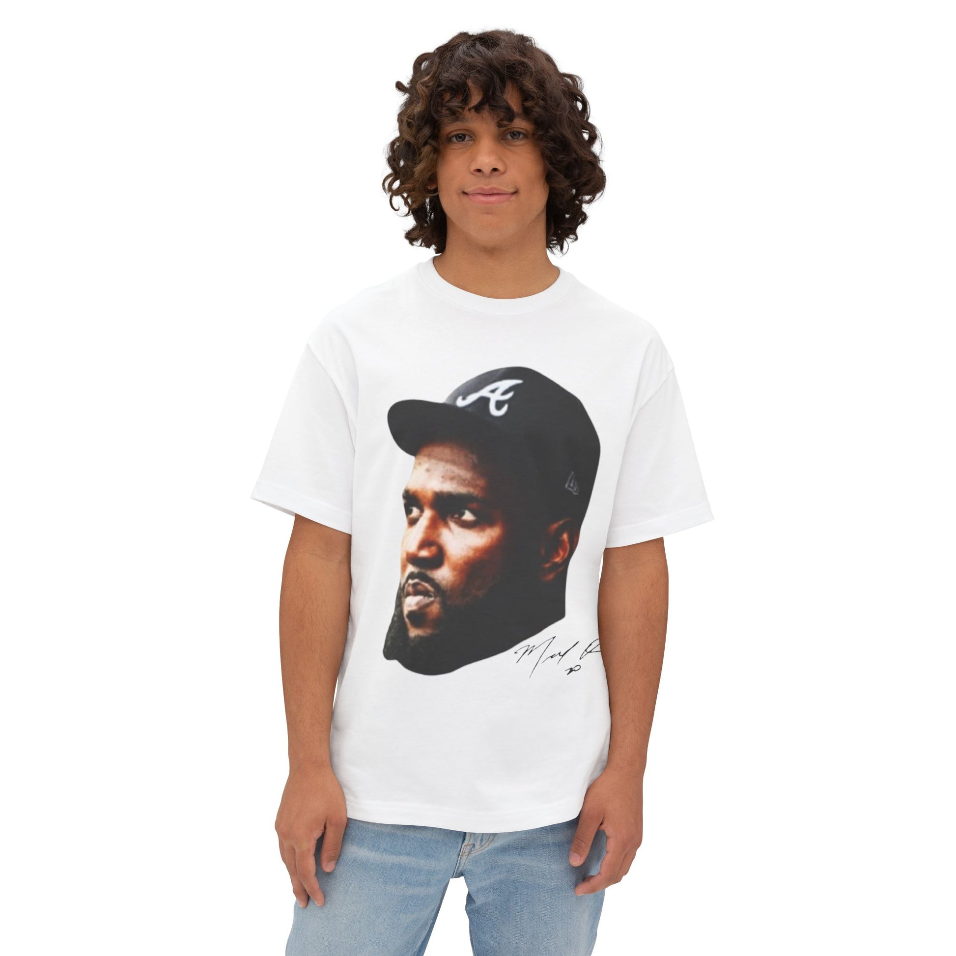 Marcell Ozuna Unisex Oversized Graphic Headshot Boxy T-Shirt