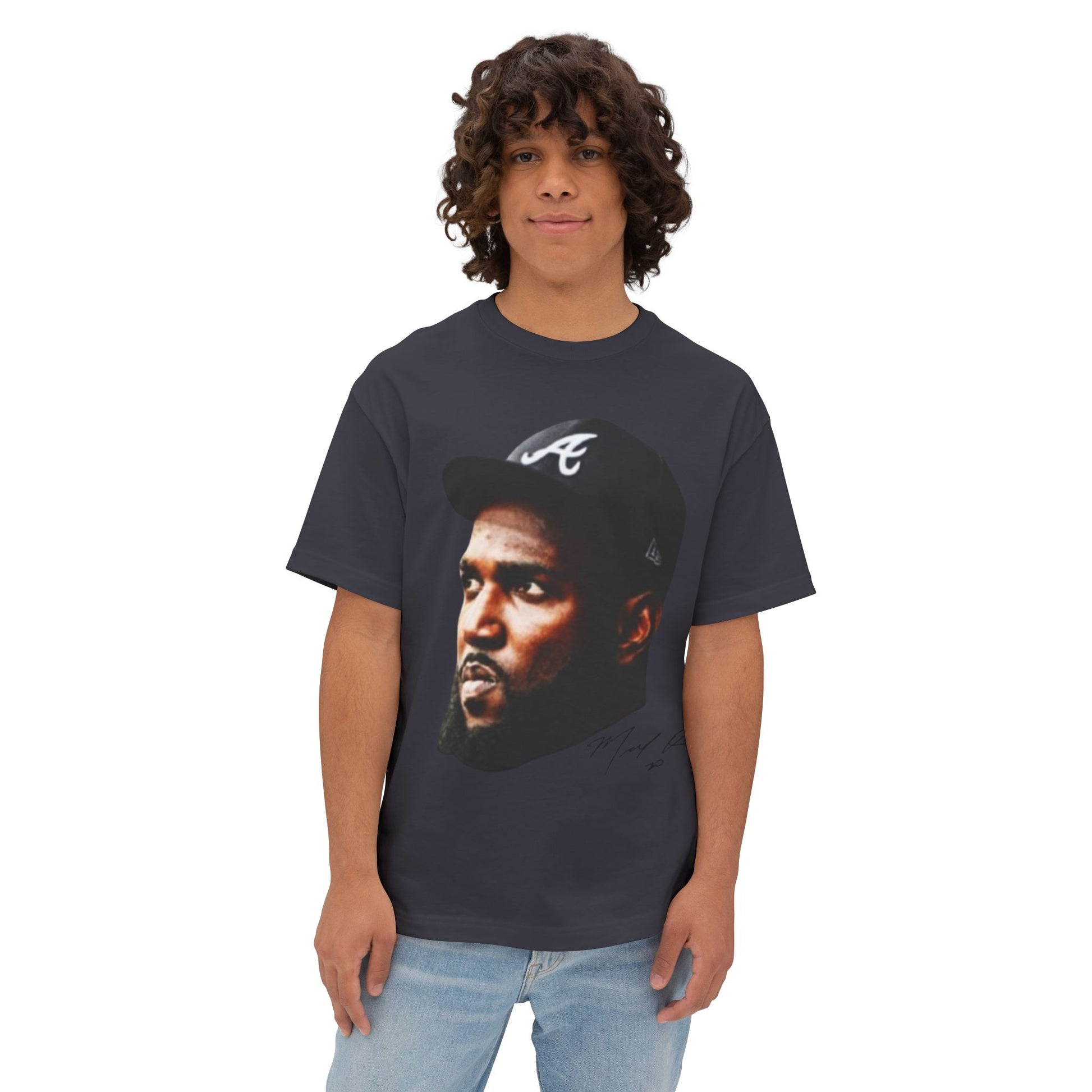 Marcell Ozuna Unisex Oversized Graphic Headshot Boxy T-Shirt