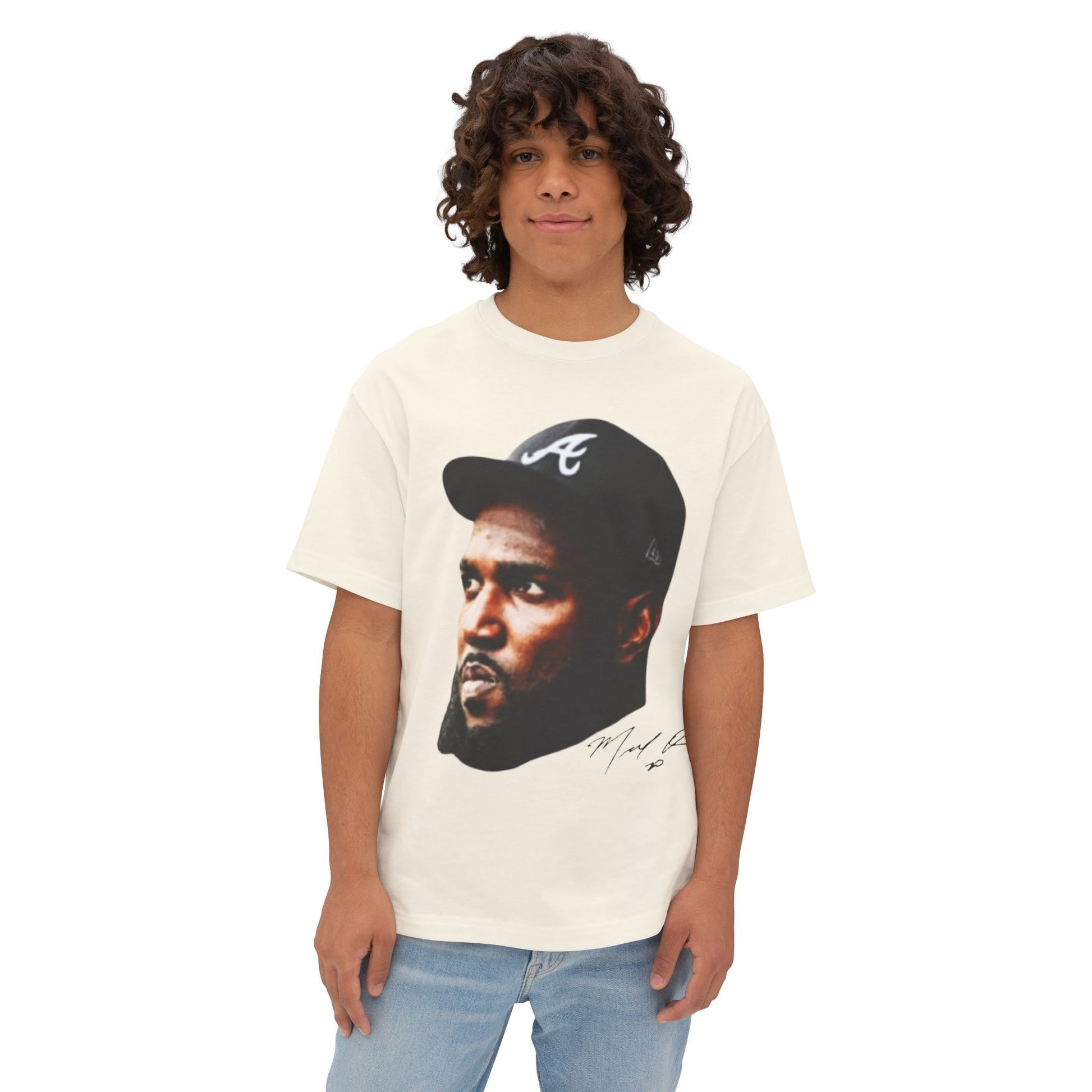 Marcell Ozuna Unisex Oversized Graphic Headshot Boxy T-Shirt